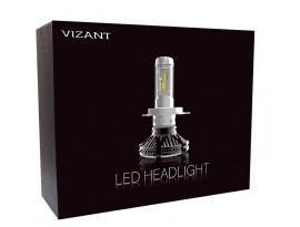 Светодиодные лампы Vizant 7S цоколь H4 с чипом ZES Philips 5000lm 5000k